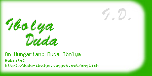 ibolya duda business card